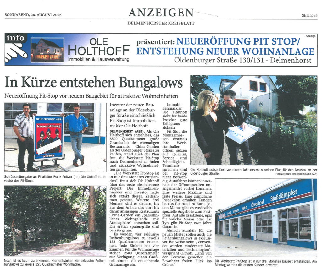 Presse Immobilien Hausverwaltung Delmenhorst